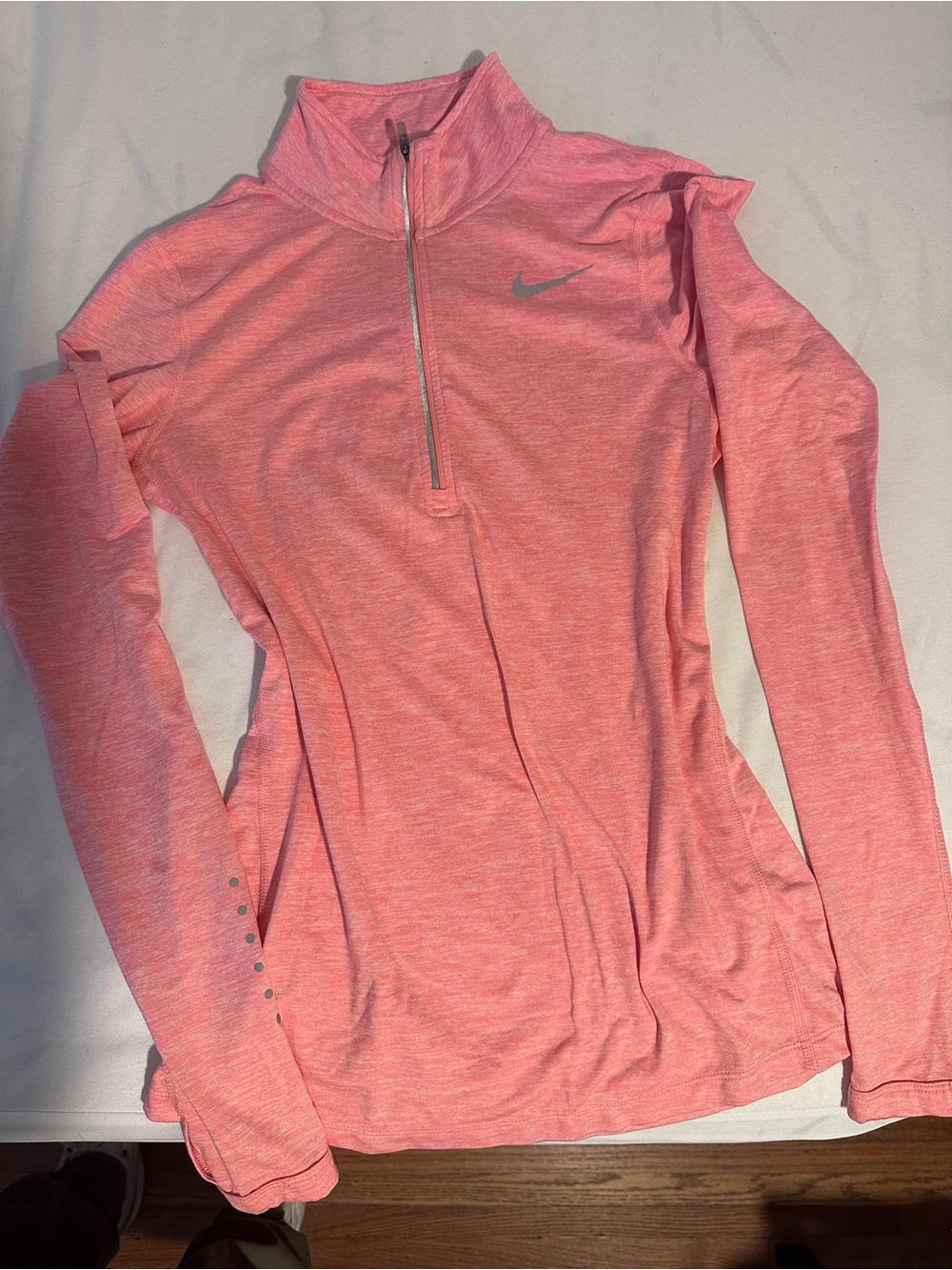 Nike Heather Pink Half-Zip Women's Athletic Top